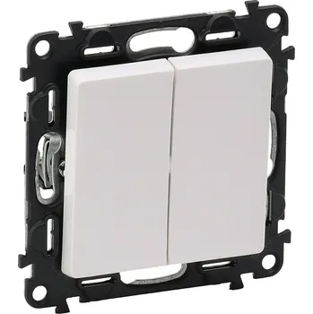 Elektrická zásuvka Legrand VALENA LIFE tlačítko dvojité BÍLÉ 1x rozpínací a 1x spínací kontakt /752118/