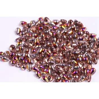 Korálek Rutkovsky Drop Beads 4x6 mm - Kapky Hnědá 4 mm 40 Ks