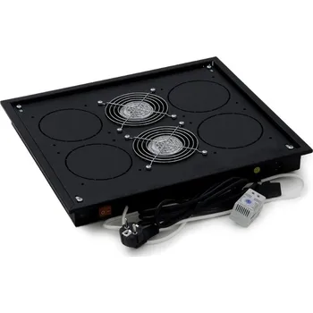 Rozvaděč Ventilační jednotka Triton RAB-CH-X03-X3 Ventilační jednotka, spodní (horní), 220V, 45W, 2x vent + Termostat, černá RAB-CH-X03-X3