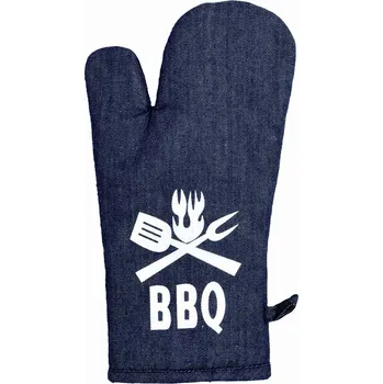 Kuchyňská zástěra DekorTextil Chňapka Jeans BBQ - šedomodrá