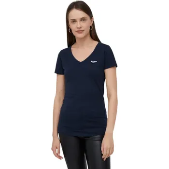 Dámské tričko PEPE JEANS DÁMSKÉ TRIČKO T-SHIRT CORINE FUTURE NAVY PL505305 594 Velikost: S