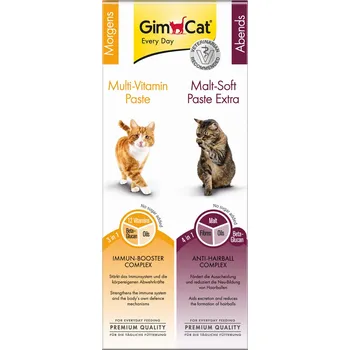 2x50g GimCat Malt-Soft Extra pasta + Multi-vitamin pasta
