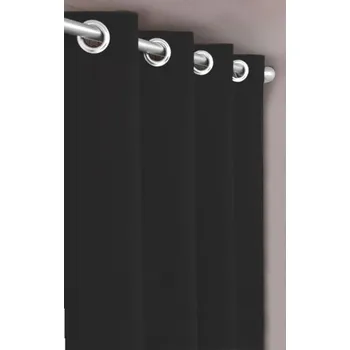 Závěs DekorTextil Dekorační látka nebo závěs Blackout - černá ROZMĚR: hotový závěs (v x š): 250 x 138 cm - 1 ks