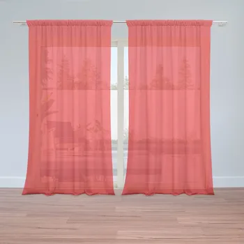 Záclona Sablio Záclony Červená: 2ks 150x250cm