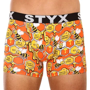 Boxerky Pánské boxerky Styx long art sportovní guma včelky (U1654) XL Možnost vrácení zboží ZDARMA do 120 dnů!