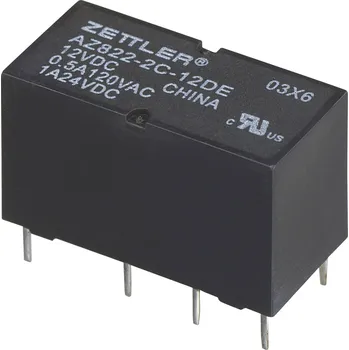 Cívka Zettler Electronics AZ822-2C-24DSE, 507432 relé do DPS, monostabilní, 1 cívka, 220 V/DC, 250 V/AC, 2 A, 1 ks