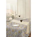 DekorTextil Ubrus s nešpinivou úpravou Chryzantéma - bežový ROZMĚR: 100 x 140 cm