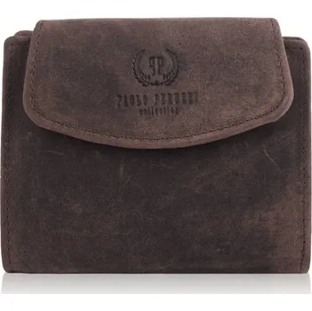 Peněženka Paolo Peruzzi Dámská rozkládací kožená peněženka PAOLO PERUZZI; hnědá