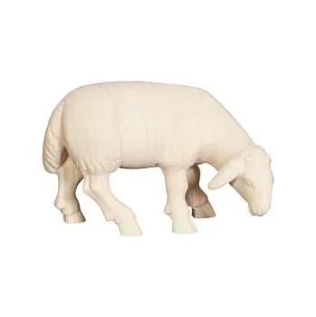 Vánoční dekorace Ornatis Ovečka na pastvě Provedení: Přírodní bez malování, Velikost stojících figur dospělých postav: 23 cm Dřevěná vyřezávaná soška ovce na pastvě