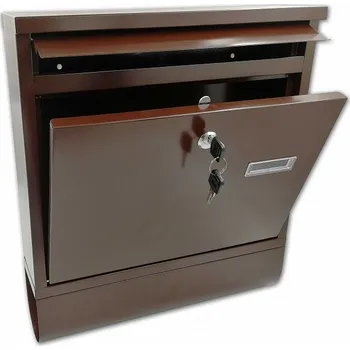 Poštovní schránka RICHARD s rourou HNĚDÁ schránka 360x410x80 "AKČNÍ CENA BEZ SLEVY"
