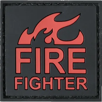 Nášivka Nášivka Fire Fighter plast černá/červená