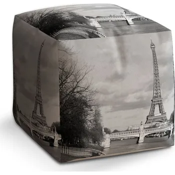 Taburet Sablio Taburet Cube Eiffelova věž 5: 40x40x40 cm