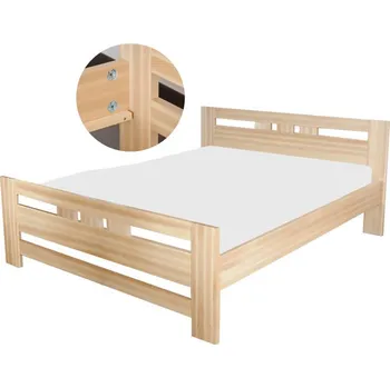 Postel KLASA-NÁBYTEK.cz Dvoulůžková postel VIOLA - buk ROZMĚR: 140 x 200 cm - ATYP