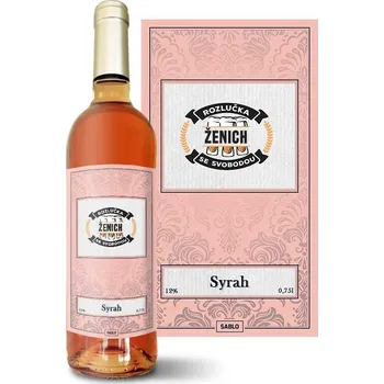 Víno Sablio Růžové víno Rozlučka se svobodou ženicha: 0,75 l