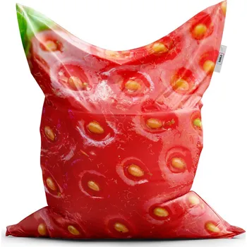 Sedací pytel Sablio Sedací vak Classic Detail jahody - 150x100 cm