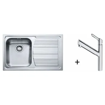 Granitový dřez Franke SET N83 - LLX 611/2 + FC 3055 ORBIT S vytahovací koncovkou Chrom + ZÁRUKA 5 LET ZDARMA