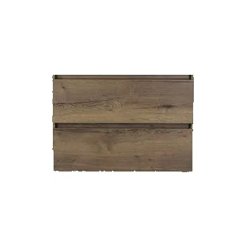 Koupelnový nábytek Koupelnový nábytkový set Maxx XL 80 cm s keramickým umyvadlem a zrcadlem s LED osvětlením Tabacco