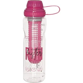 ORION Lahev na vodu, tritan, uzávěr + filtr RUN 750 ml, růžová
