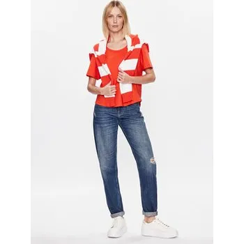 Dámské tričko United Colors Of Benetton T-Shirt 3BVXD1033 Oranžová Relaxed Fit XS
