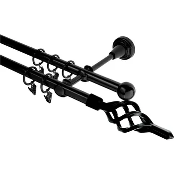 Garnýž kovová 420 cm dvouřadá - dvojitá 16 Azur černá