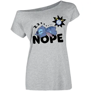 Tričko Disney z Lilo & Stitch - Nope - Ženy - šedá