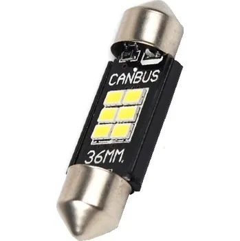 Autožárovka LED Autožárovky C5W - 6x SMD 3020 12V 2W bílá 41mm