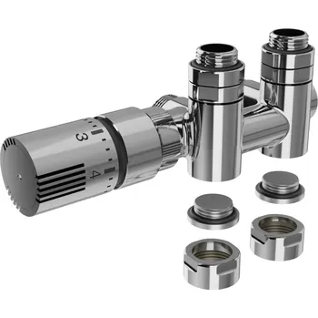 Isan 140L termostatická sada rohová středová pro kombinované zapojení levá chrom O39CWAL140