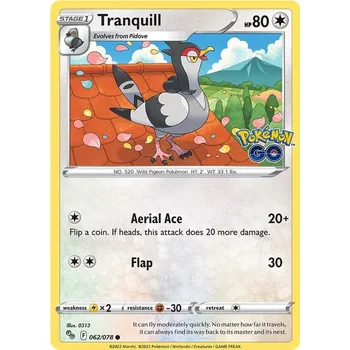 Sběratelská karetní hra Pokémon TCG Tranquill 062/078