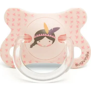 Suavinex ŠIDÍTKO FUSION anatomické LATEX -2-4m SUAVINEX ŠIDÍTKO FUSION anatomické LATEX -2-4 m - RŮŽOVÝ INDIAN