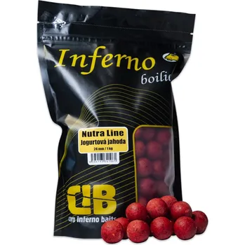 Carp Inferno Boilies Nutra Line 24 mm/1 kg, jogurtová jahoda