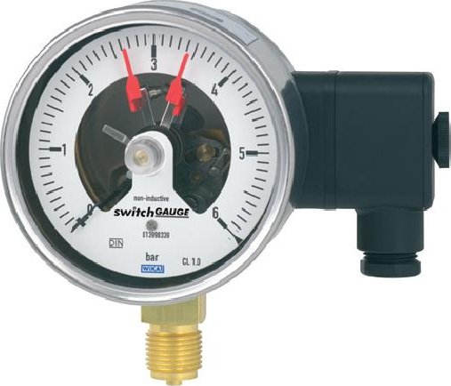 PREMATLAK, a.s. kontaktní manometr WIKA PGS21.100 0/10bar, M20x1,5mm spodní přip., +821.12