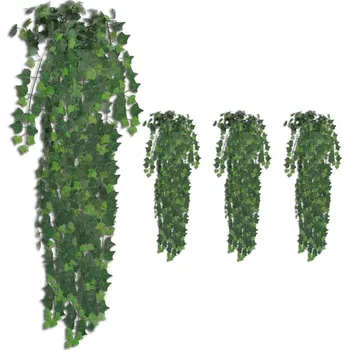 umělá květina Umělý břečťanový trs 90 cm 4 ks zelený