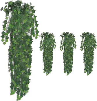 Umělá květina Umělý břečťanový trs 90 cm 4 ks zelený
