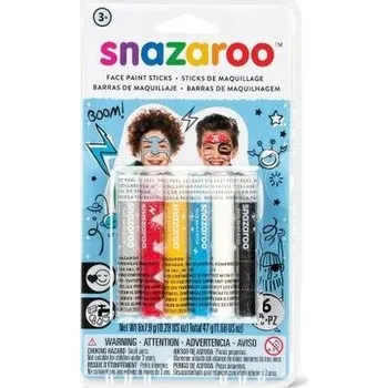 Karnevalový doplněk Snazaroo Tužky na obličej - 6 barev - chlapecké