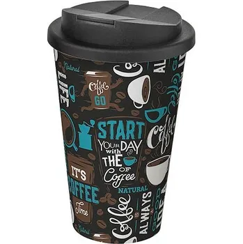 Termohrnek Termo hrnek Brite-Americano® 350 ml s uzávěrem odolným proti rozlití, černá