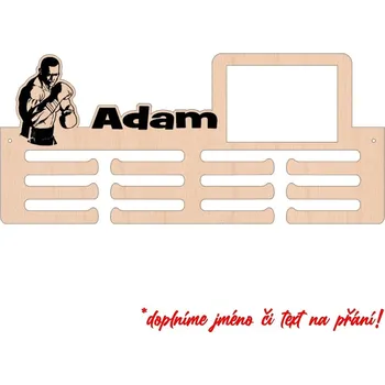 věšák na medaile VypálímTi.cz Dřevěný věšák na medaile - Box Přidat jméno