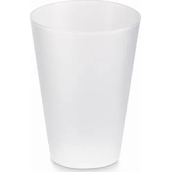 Jednorázové nádobí Kelímek z matného PP 300ml - FESTA LARGE, transparentní bílá