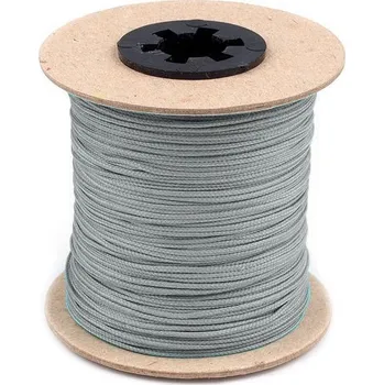 Dětské navlékací korálky Pro Háčkování Bižuterní šňůra 1,5 mm světle šedá 5 m