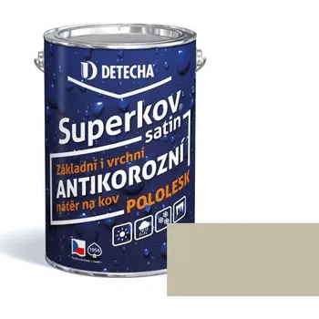 barva na kov Detecha SUPERKOV SATIN 20kg šedý (oblázkový) RAL 7032