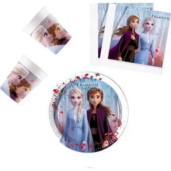 Party nádobí Párty set Frozen 01 kelímky, talíře, ubrousky 36 ks
