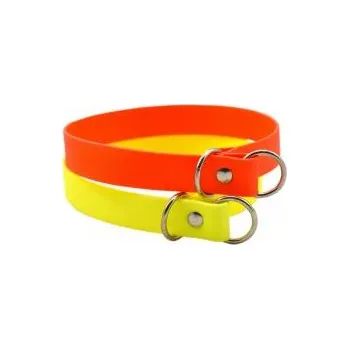 Obojek pro psa Zubíček - výroba loveckých potřeb Stahovací obojek - BIOTHANE - žlutý - Barva Reflexní žlutá, Velikost 40 cm x 16 mm