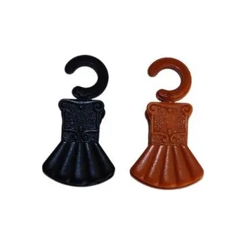 Věšák Skřipec záclonový 01 červenohnědý plast