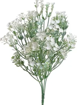 Umělá květina Umělý nevěstin závoj trs 6 stonků 35 cm zelený/bílý