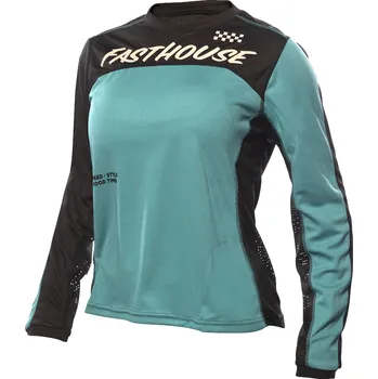 cyklistický dres Fasthouse Women´s Classic Mercury Long Sleeve Jersey Black Teal Velikost: S