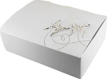 Krabička na výslužku Goldpress K20-0200-02 krabička na výslužku perleťová 18,5 x 13,5 x 5,8 cm motýl 8 ks