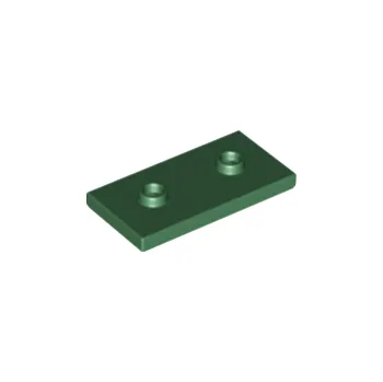 Hračka 65509 Dark Green Plate, Modified 2 x 4 with 2 Studs (Tmavě zelená deska, modifikovaná 2 x 4 se 2 čepy)