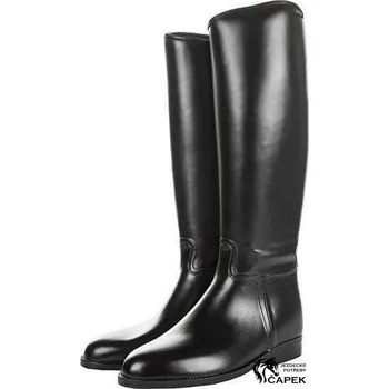 Jezdecká obuv Dětské vysoké boty HKM -PVC SOFT- - Černá - 35