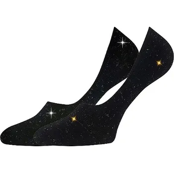 Dámské ponožky LONKA Ponožky extra nízké bambusové VIRGIT s lurexem ČERNÉ (2 páry) 39-42 120092