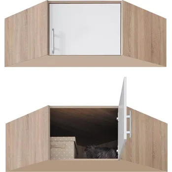 Šatní skříň SMART sb | nástavec SRN4 | 95x95 cm | UNI dvířka | sonoma/bílá