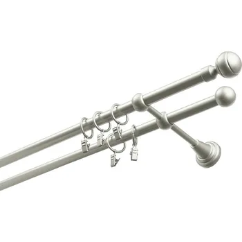 Garnýž Garnýž kovová 380 cm dvouřadá - dvojitá 16 paola matná stříbrná